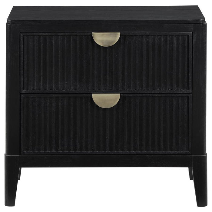 Brookmead - 2-Drawer Nightstand - Black - Simple Home Plus