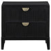 Brookmead - 2-Drawer Nightstand - Black - Simple Home Plus