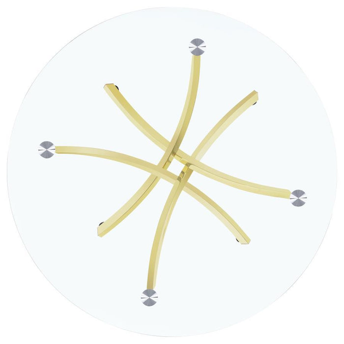 Beckham - Round Glass Top Dining Table - Simple Home Plus