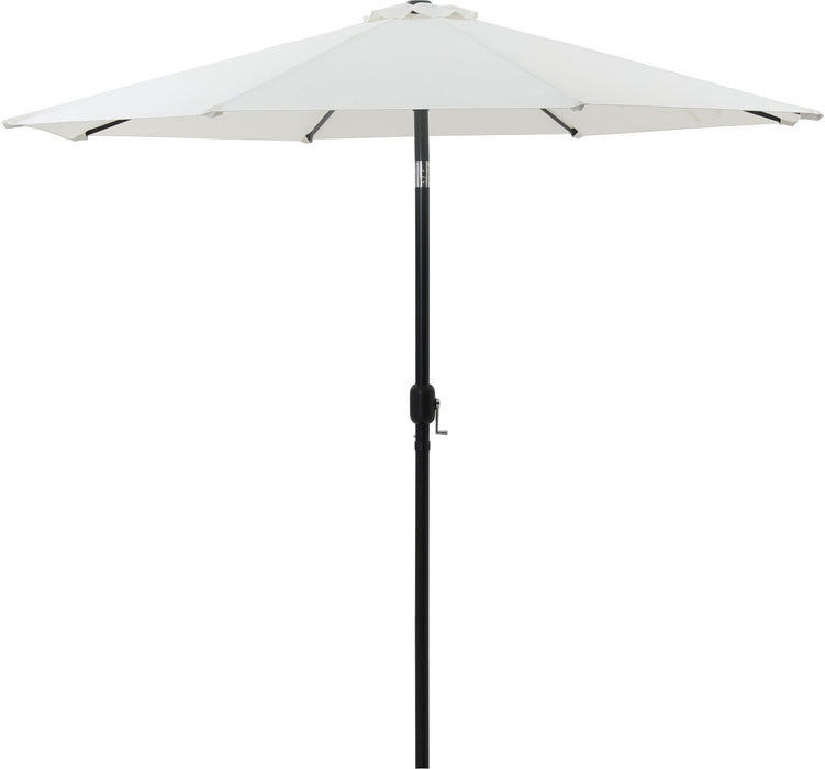 Fiji - Aluminum Patio Umbrella With Square Teak And Black Base - Simple Home Plus