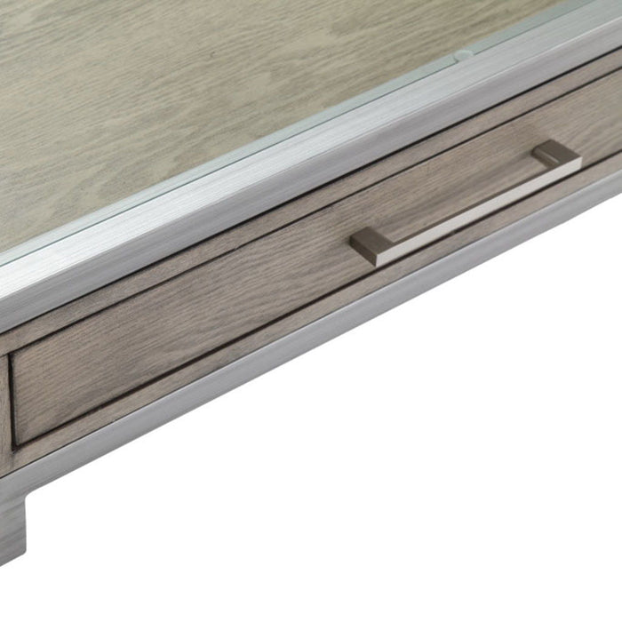 Adela - Writing Desk - Antique Silver - Simple Home Plus