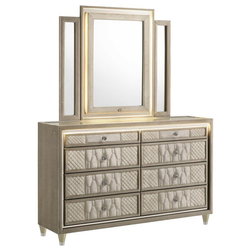Lorient - 8-Drawer LED Bedroom Dresser Cabinet - Simple Home Plus