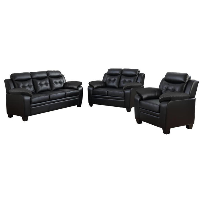 Finley - Upholstered Padded Arm Tufted Sofa Set - Simple Home Plus
