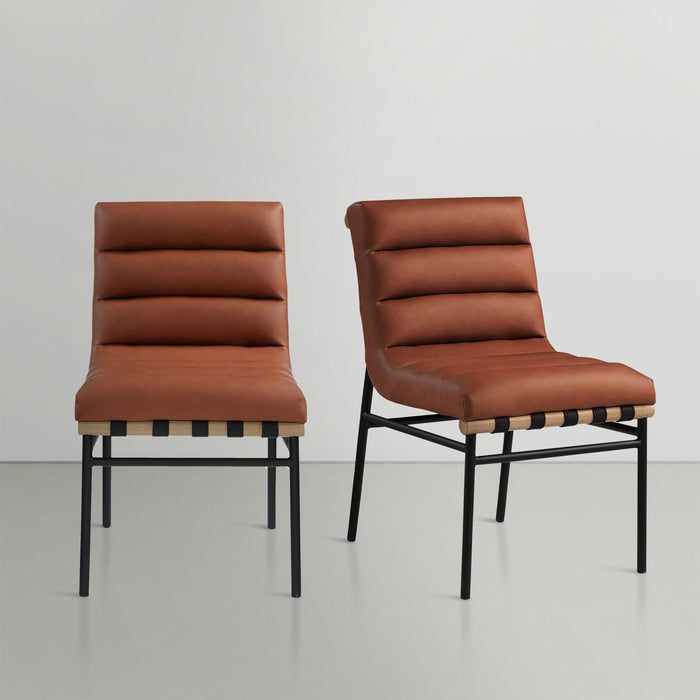 Burke - Dining Chair (Set of 2) - Cognac - Simple Home Plus
