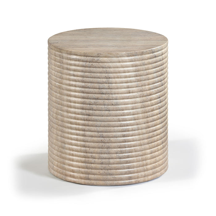 Rapallo - Concrete Indoor/Outdoor End Table - Travertine - Simple Home Plus