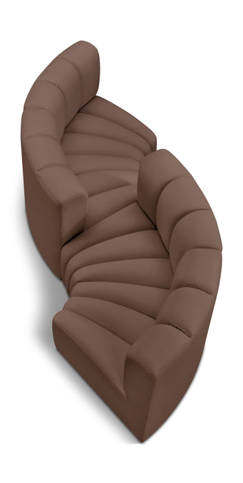 Arc - Faux Leather 4 Piece Curved Modular Sofa - Simple Home Plus