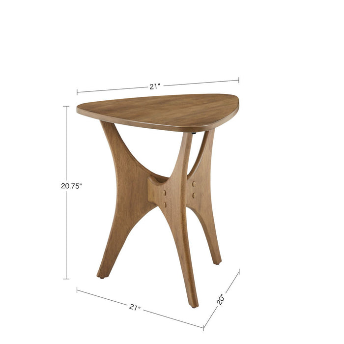 Blaze - Triangle Side Table - Light Brown - Simple Home Plus