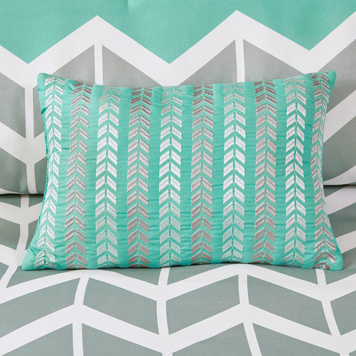 Nadia - Twin Comforter Set - Aqua - Simple Home Plus