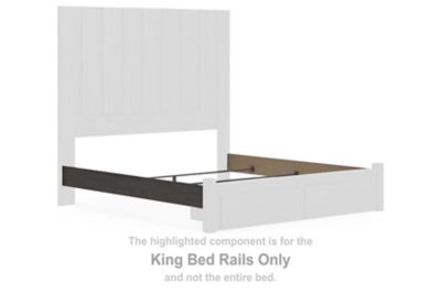 Fraluna - King Bed Rails - Charcoal - Simple Home Plus