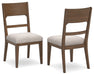 Cabalynn - Oatmeal / Light Brown - Dining Uph Side Chair (Set of 2) - Simple Home Plus
