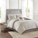 Malia - King 4 Piece Embroidered Reversible Duvet Cover Set - Ivory - Simple Home Plus