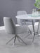 Abby - Fabric Upholstered Swivel Dining Arm Chair - Light Gray - Simple Home Plus
