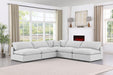 Comfy - 5 Piece Linen Modular Corner Armless Sectional - Simple Home Plus