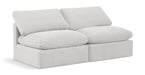 Indulge - Velvet 2 Seat Modular Armless Sofa - Simple Home Plus