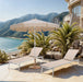 Amalfi - Patio Umbrella - Light Brown Base / White Pole - Simple Home Plus