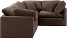 Indulge - Velvet 4 Piece Modular Corner Sectional - Simple Home Plus