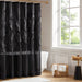 Laurel - Tufted Semi-Sheer Shower Curtain - Black - Simple Home Plus