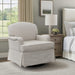 Melody - One Size Swivel Glider Skirted Armchair - Cream - Simple Home Plus