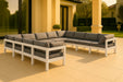 Nizuc - Outdoor Patio 11 Piece Modular Sectional With White Frame - Simple Home Plus