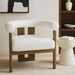 Arienzo - Performance Fabric Upholstered Accent Chair - Walnut Base - Simple Home Plus