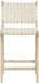 Entwine - Vegan Leather Upholstered Counter Stool - Painted Natural - Simple Home Plus