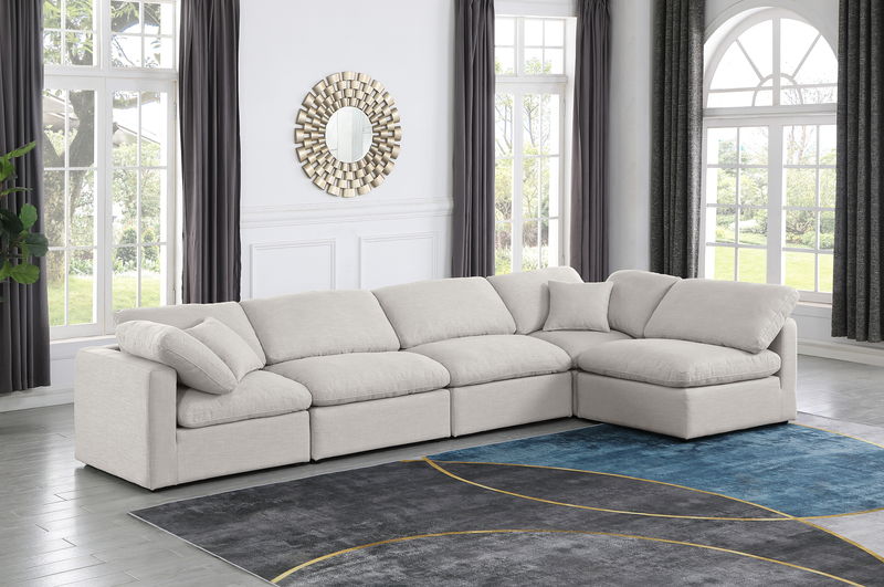 Indulge - Linen 5 Piece Modular Sectional
