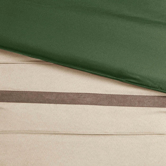Palmer - King Piece Comforter (Set of 7) - Green - Simple Home Plus