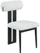 Dario - Boucle Dining Chair With Black Frame (Set of 2) - Simple Home Plus