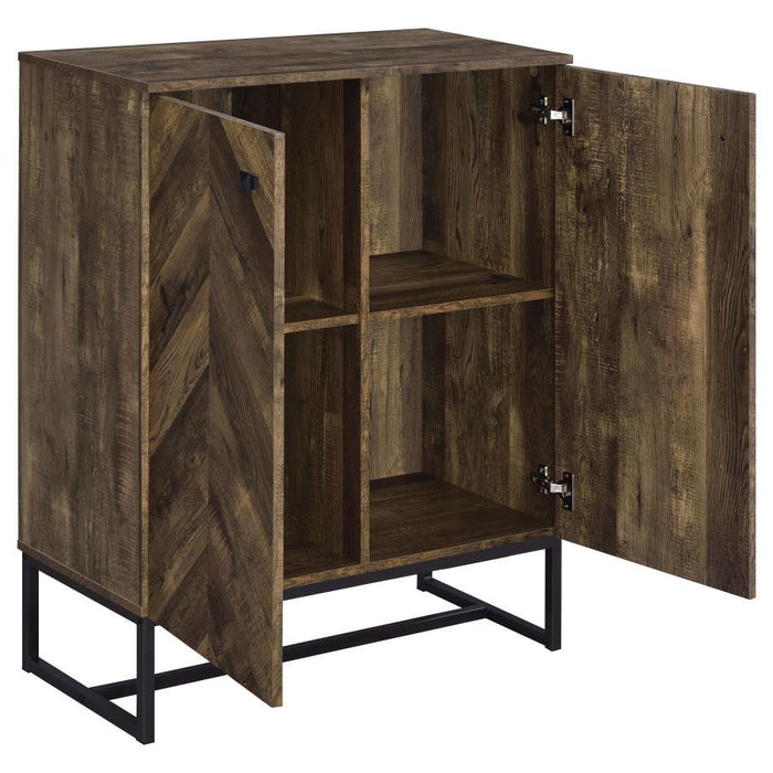 Carolyn - 2 Door Engineered Accent Wood Cabinet - Rustic Oak - Simple Home Plus