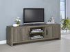 Burke - 2 Door Engineered Wood TV Stand - Gray Driftwood - Simple Home Plus