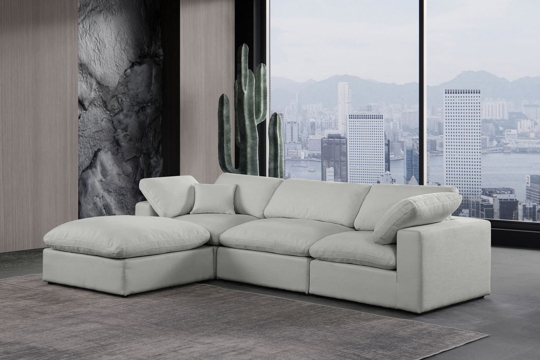 Comfy - 4 Piece Linen Fabric Modular Sectional With Chaise - Simple Home Plus