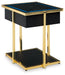 Rexwell - Black / Gold Finish - Accent Table With Speaker - Simple Home Plus