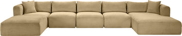 Shaggy - 6 Piece Modular Sectional With Chaise And Ottoman - Simple Home Plus