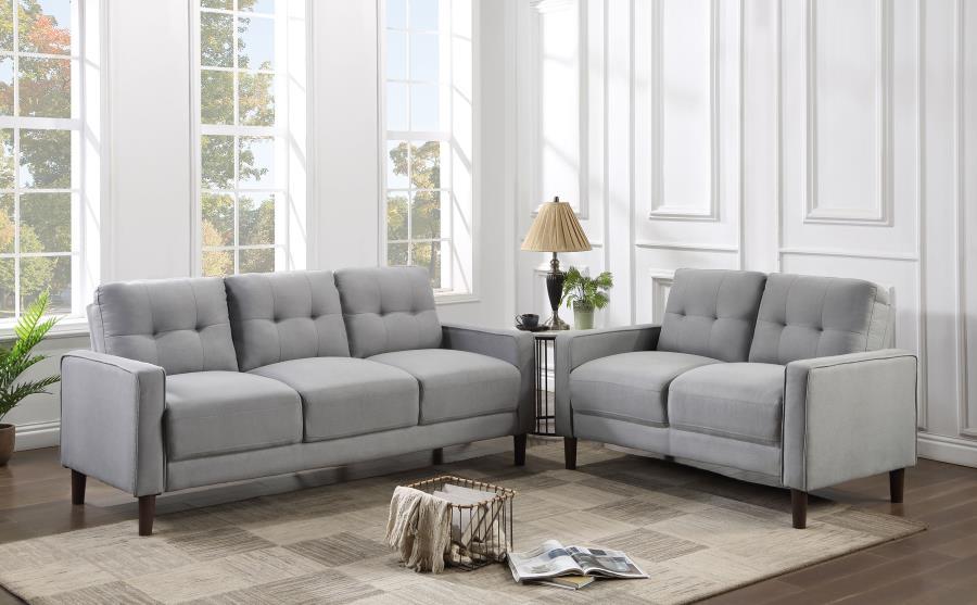 Bowen - Upholstered Track Arm Tufted Sofa Set - Simple Home Plus