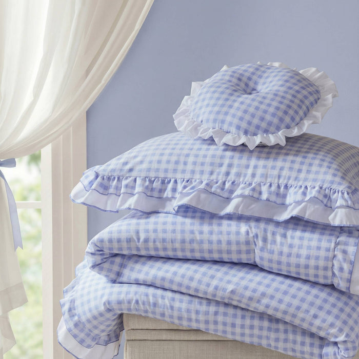Rowena - Twin Comforter Set - Blue - Simple Home Plus