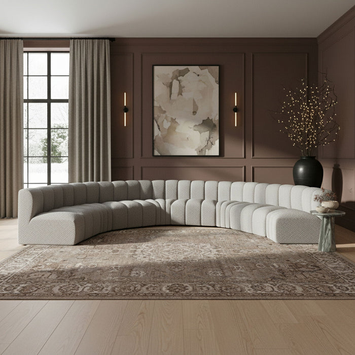 Arc - Boucle Fabric 8 Piece U-Shaped Modular Sofa - Simple Home Plus
