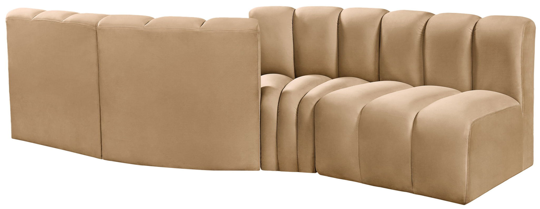 Arc - Velvet 4 Piece Sofa - Simple Home Plus