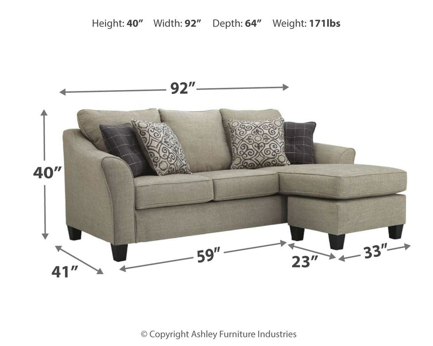 Kestrel - Queen Sofa Chaise Sleeper - Driftwood
