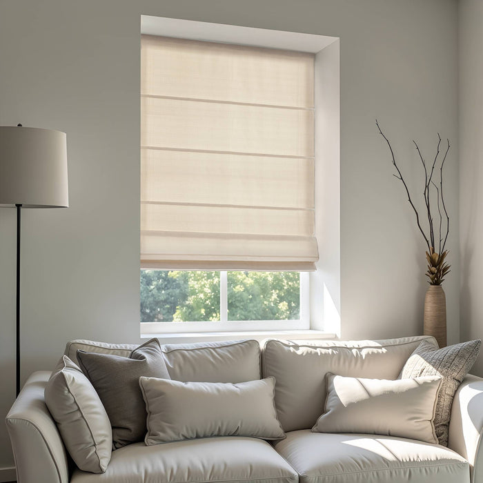Galen Matte - 23x64" Cordless Roman Blind Galen Matte Fabric - Matte Ivory - Simple Home Plus