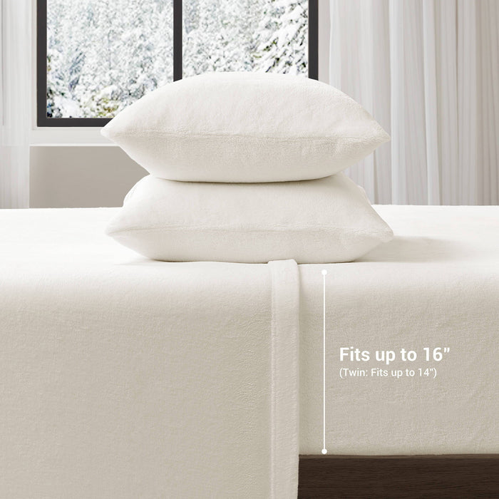Soloft Plush - Twin Sheet Set - Ivory - Simple Home Plus