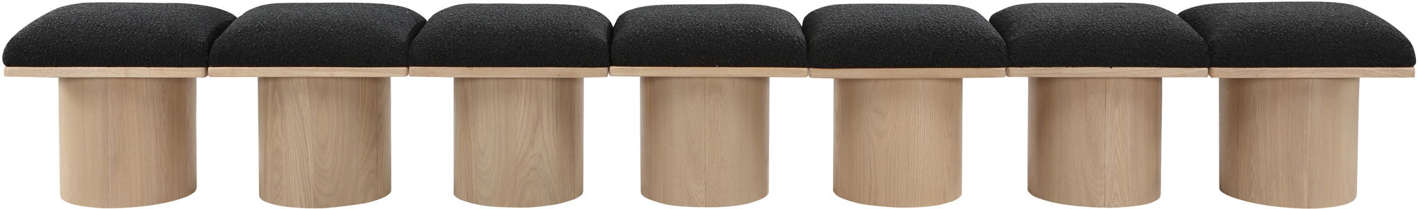 Pavilion - 7 Piece Modular Bench With Natural Base - Simple Home Plus
