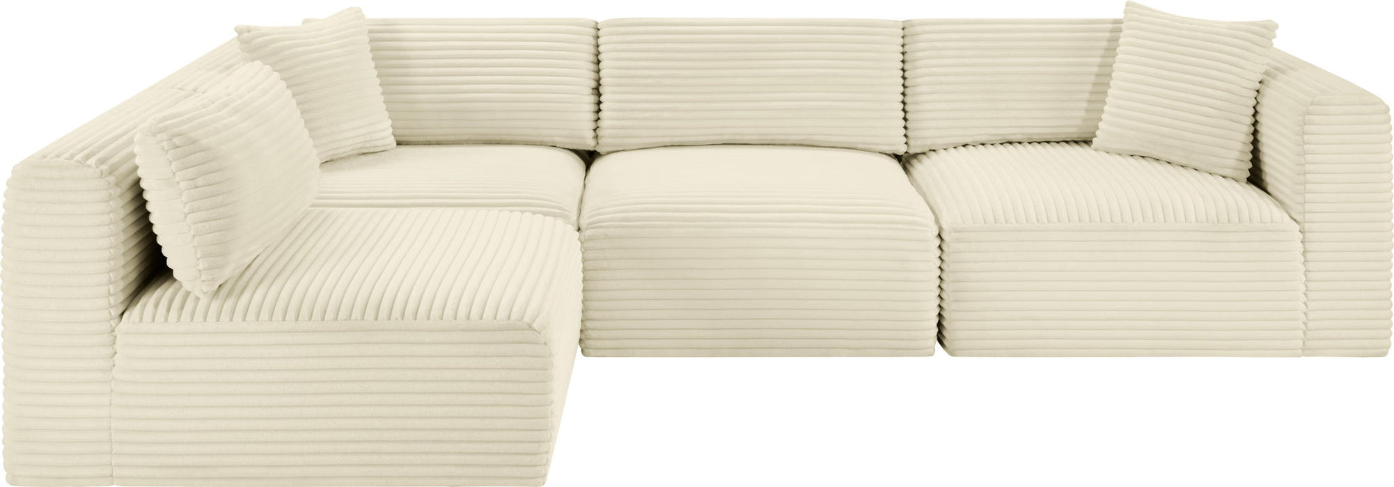 Shaggy - 4 Piece Modular Sectional - Simple Home Plus