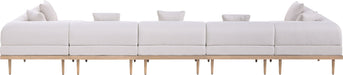 Laguna - 7 Piece Resilient Water Resistant Fabric 142" Upholstered Outdoor Patio Modular Sectional - Simple Home Plus