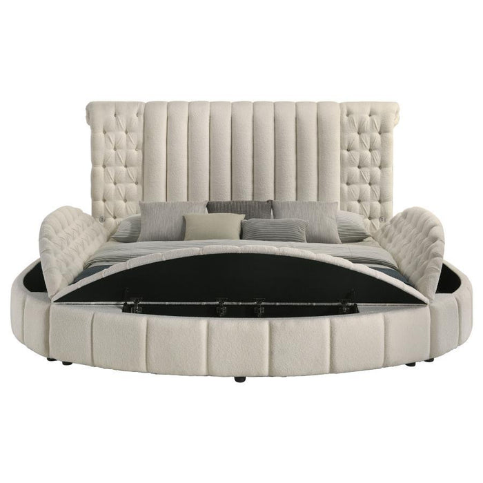 Sonya - Upholstered Round Storage Bed - Simple Home Plus