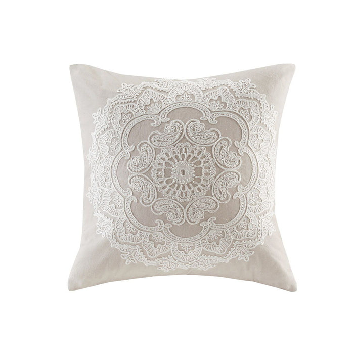 Suzanna - Square Pillow - Taupe - Simple Home Plus