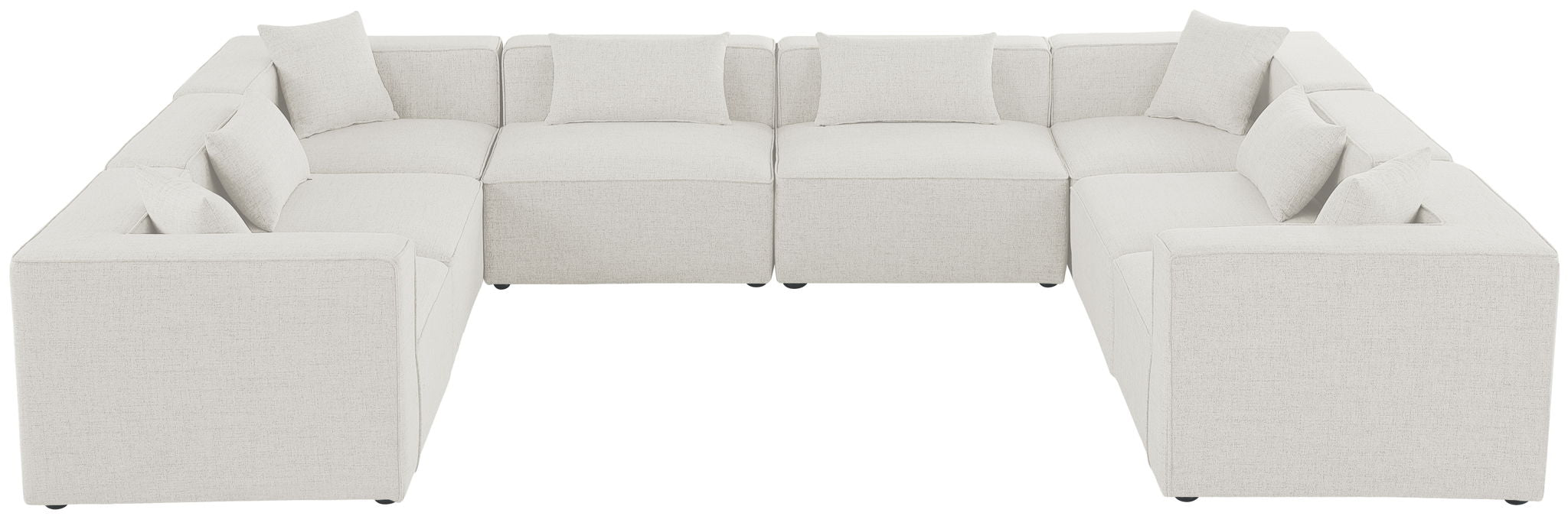 Cube - Linen 8 Piece Modular Sectional - Simple Home Plus
