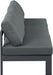 Nizuc - Outdoor Patio 3 Seat Armless Modular Sofa With Gray Frame - Simple Home Plus
