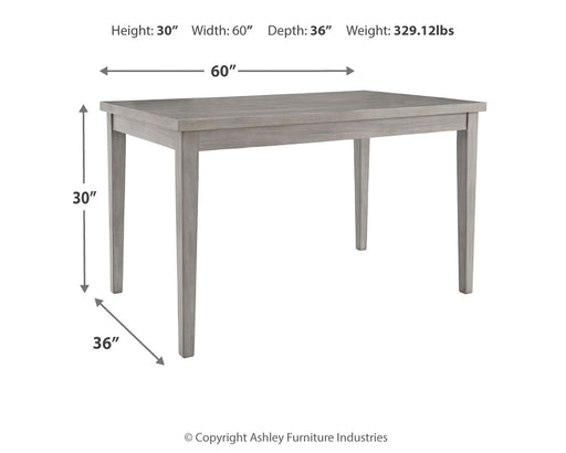 Parellen - Gray - Rectangular Dining Room Table - Simple Home Plus