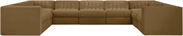 Rummi - Velvet Performance Fabric Upholstered 9 Piece Modular Sectional - Simple Home Plus