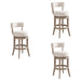 Mystic - Solid Wood Upholstered 30" Bar Height Swivel Barstool - Simple Home Plus